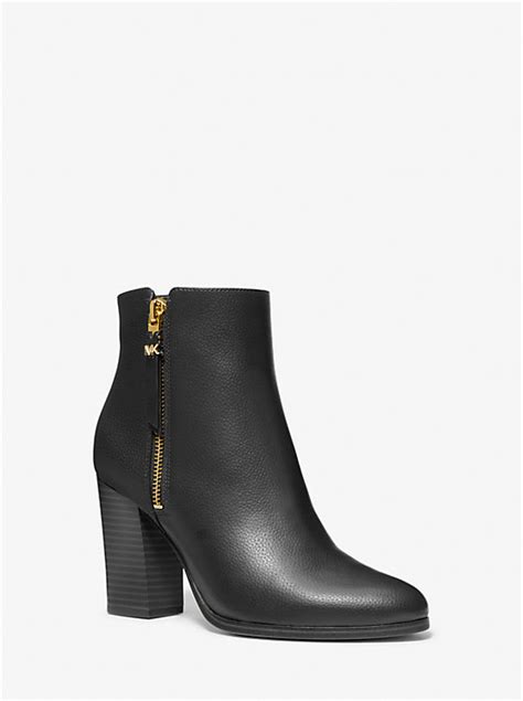 Mindy Leather and Signature Logo Trim Ankle Boot 